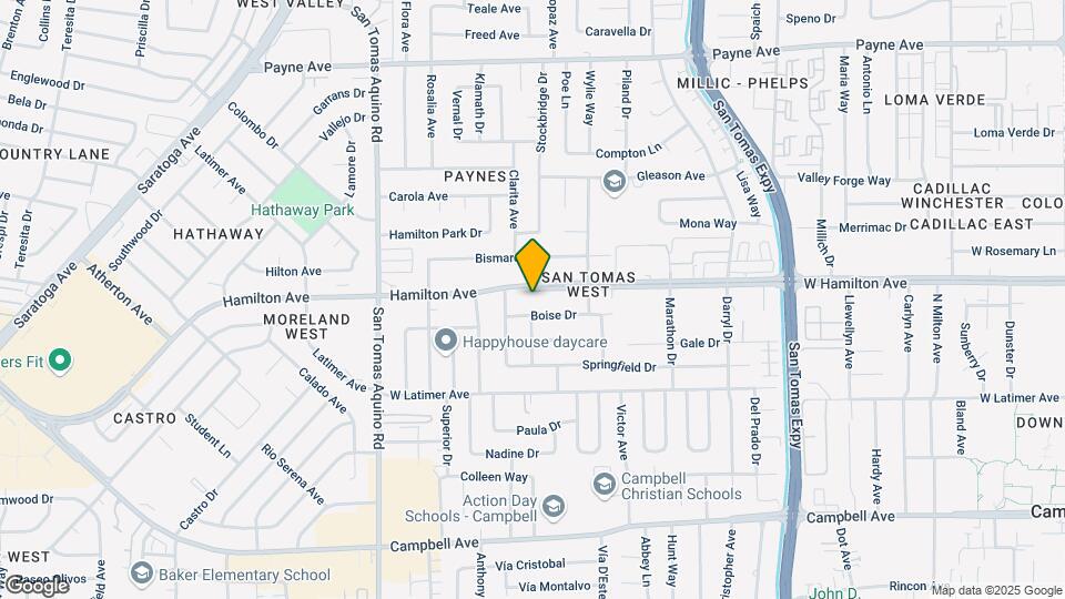 1182 W Hamilton Ave Map and Location Details