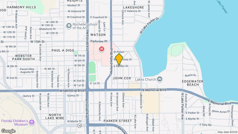 603 E Garden St Map and Location Details