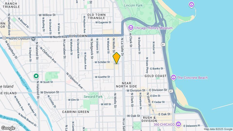 1349 N Wells St Map and Location Details