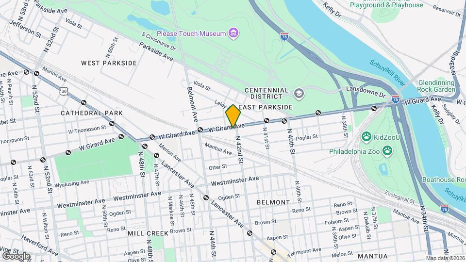 4206 W Girard Ave Map and Location Details