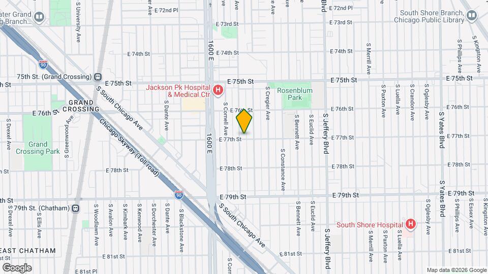 7657 S East End Ave Mapa y Detalles de la Ubicación