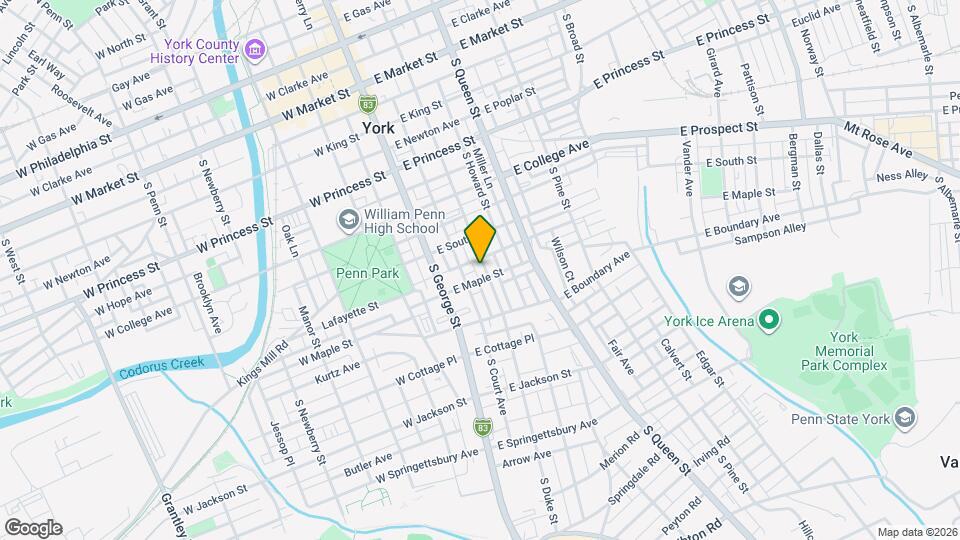 444 S Duke St Map and Location Details