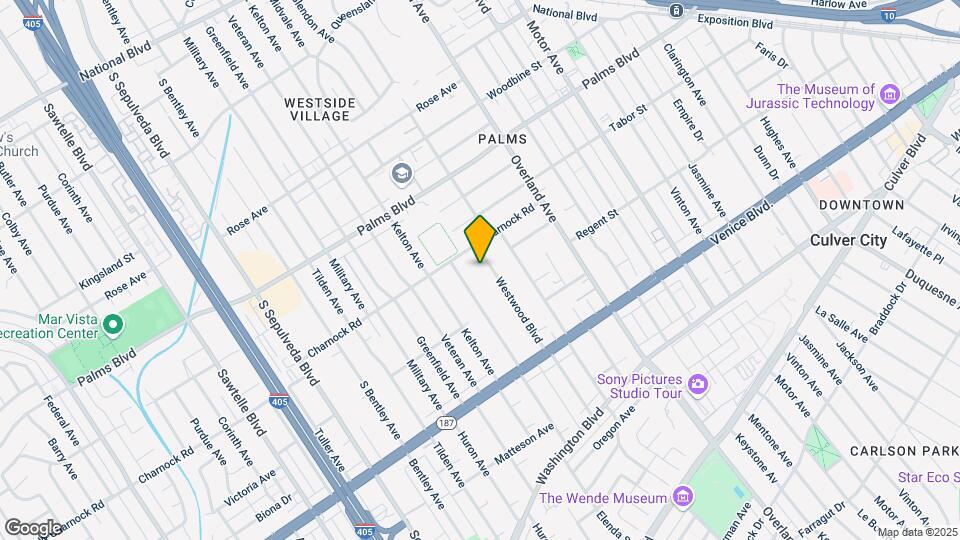 3629 Westwood Blvd Map and Location Details