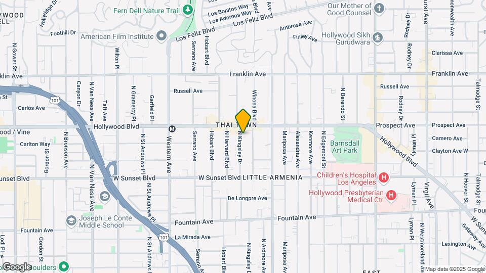 1638 N Kingsley Dr Map and Location Details
