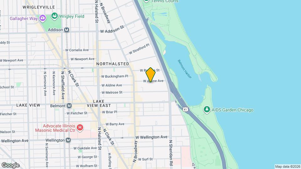 503 W Aldine Ave, Unit 3 Map and Location Details