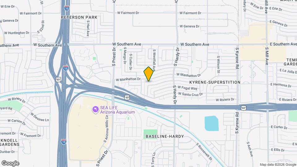 1134 W Hermosa Dr Map and Location Details