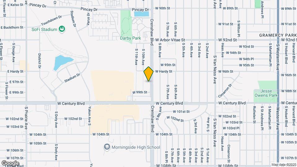 9725 Crenshaw Blvd Map and Location Details