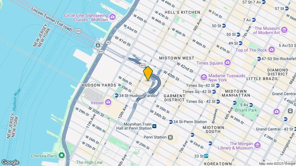 441 W 37th St Map and Location Details