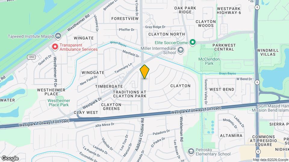 3807 Addicks Clodine Rd Map and Location Details