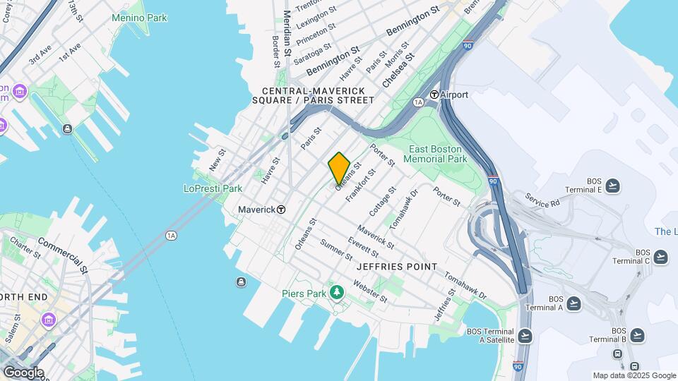 125 Orleans St, Unit #3 Map and Location Details