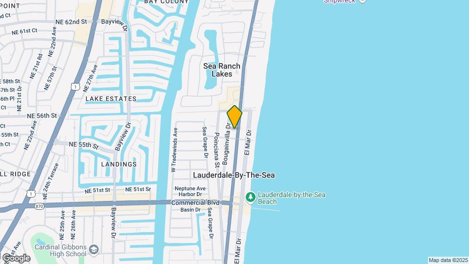 4613 N Ocean Dr Mapa y Detalles de la Ubicación