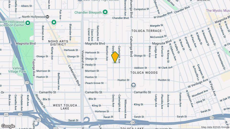 5018 Denny Ave Map and Location Details