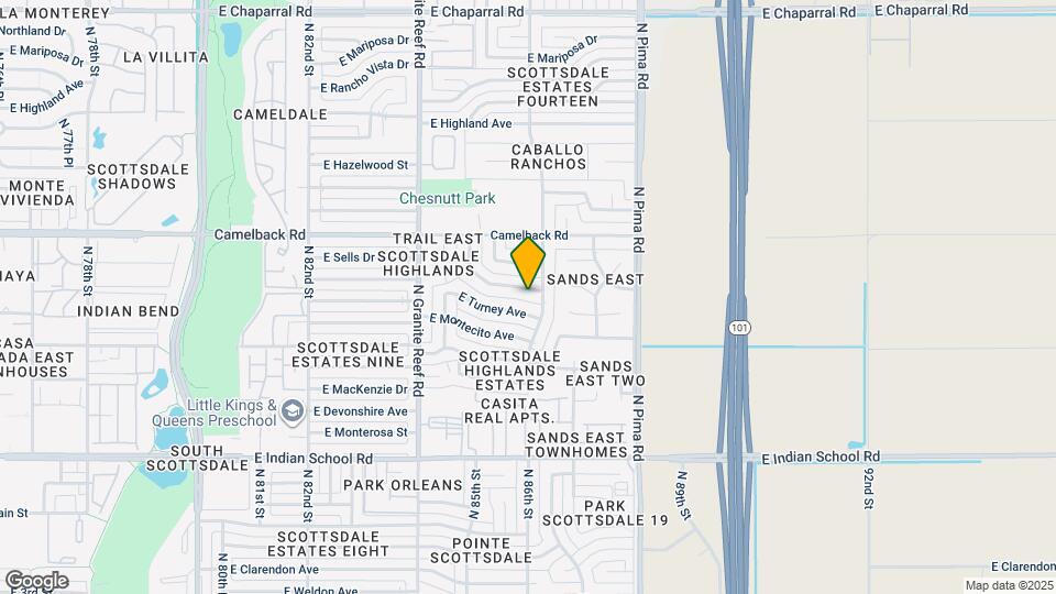 8555 E Roma Ave Map and Location Details