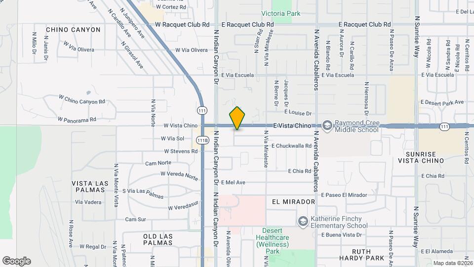 401 E Vista Chino Vis Mapa y Detalles de la Ubicación
