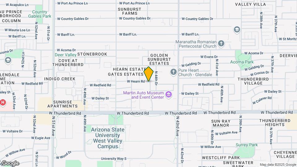 14038 N 45th Ave Mapa y Detalles de la Ubicación