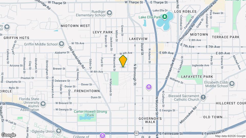 411 W 5th Ave Map and Location Details