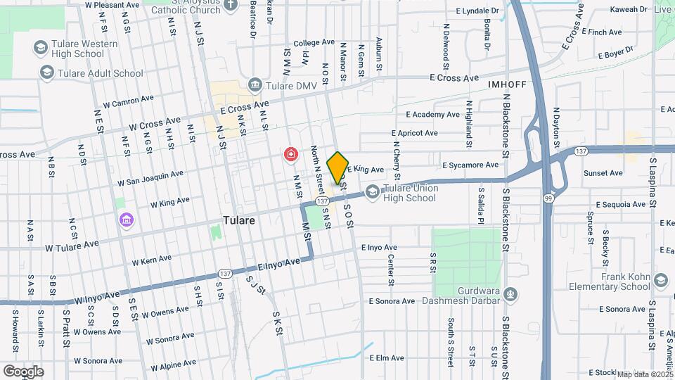 115-121 N O St Map and Location Details