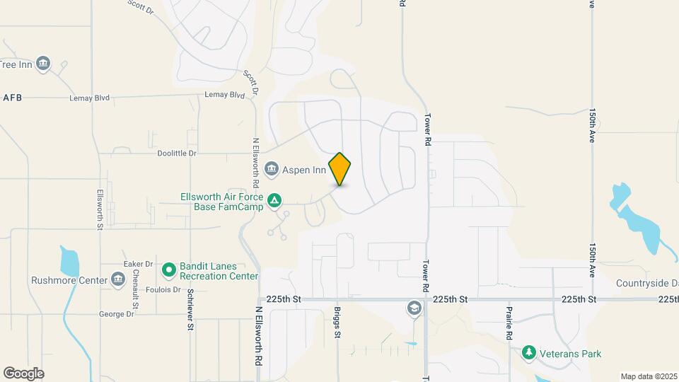 Ellsworth AFB Homes Map and Location Details
