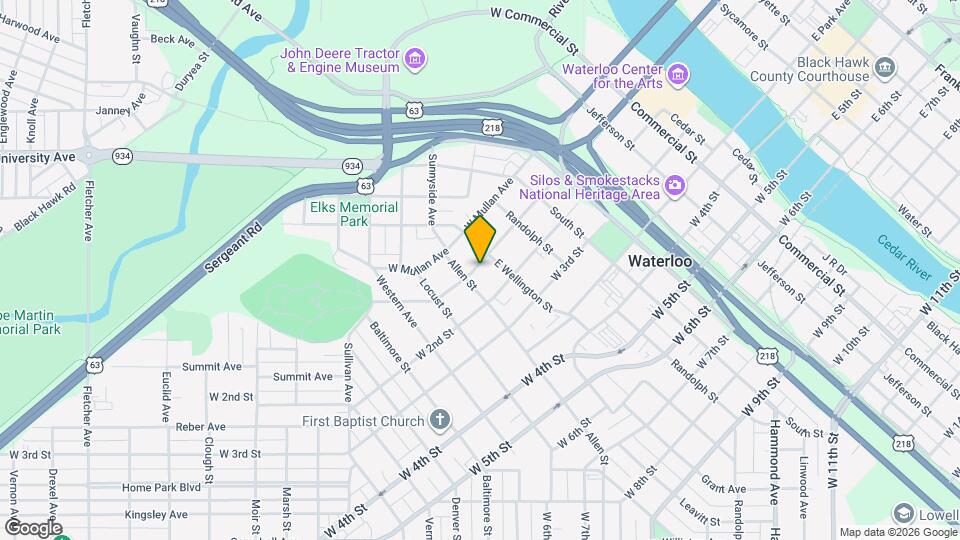 815 W 1st St Map and Location Details