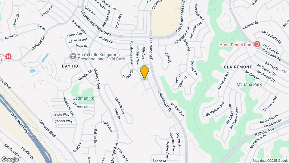 4433 Pocahontas Ave Map and Location Details