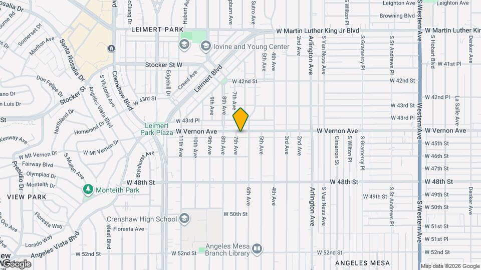 2828 W Vernon Ave Map and Location Details