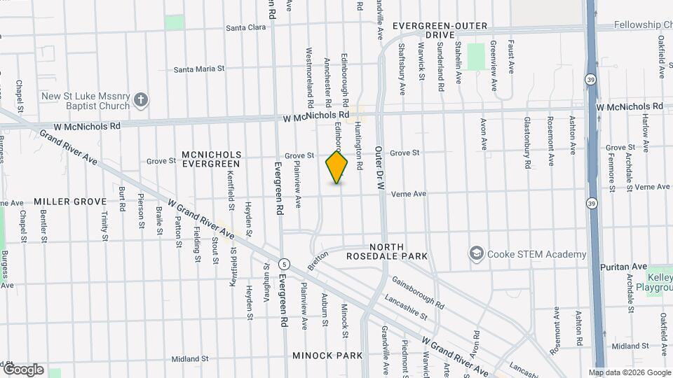 16715 Edinborough Rd Mapa y Detalles de la Ubicación