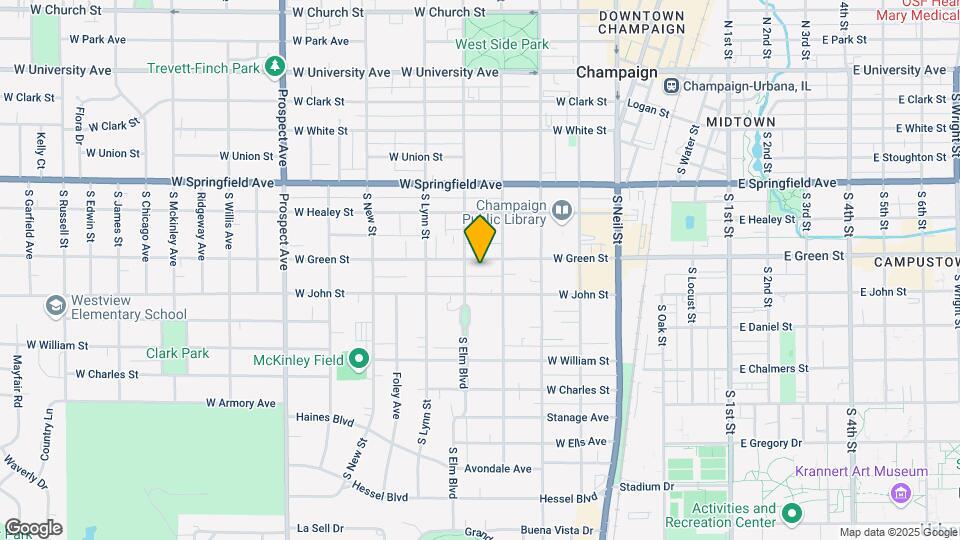 407 W Green St Map and Location Details