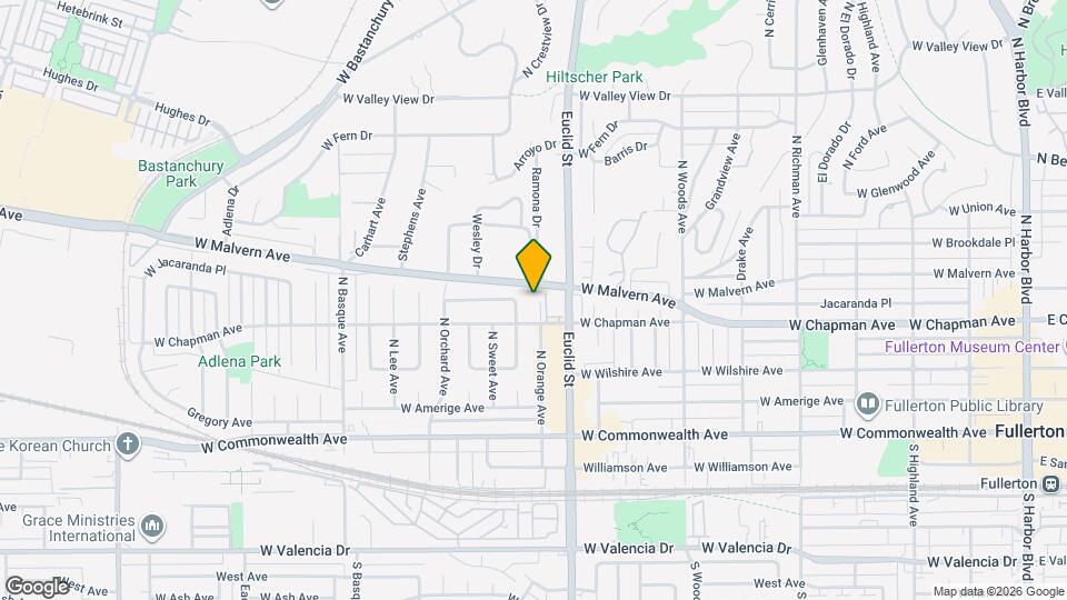 413 N Orange Ave, Unit Fullerton Studio Map and Location Details