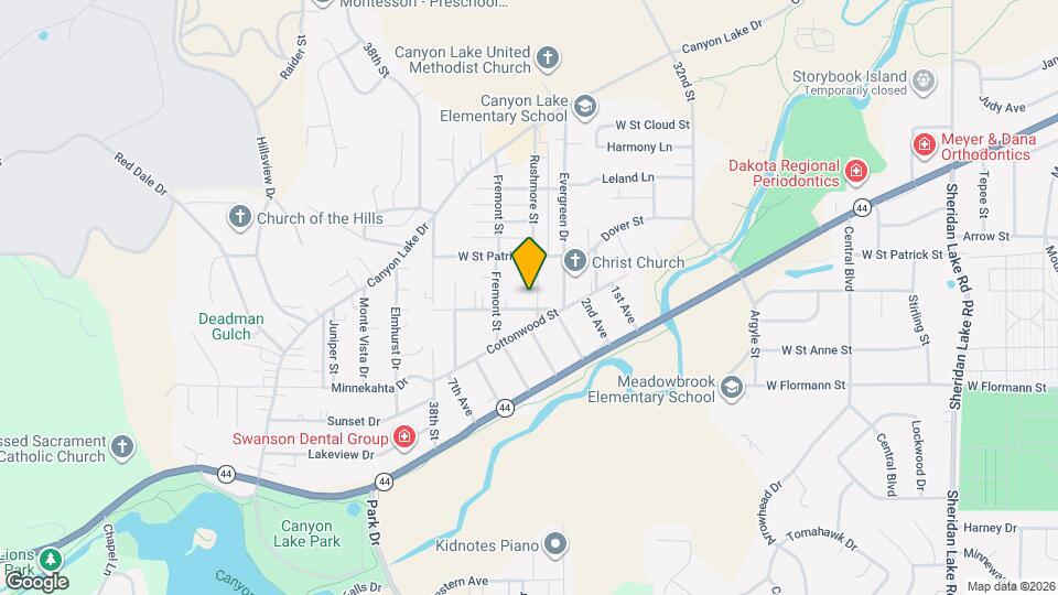 1929 Rushmore St Mapa y Detalles de la Ubicación