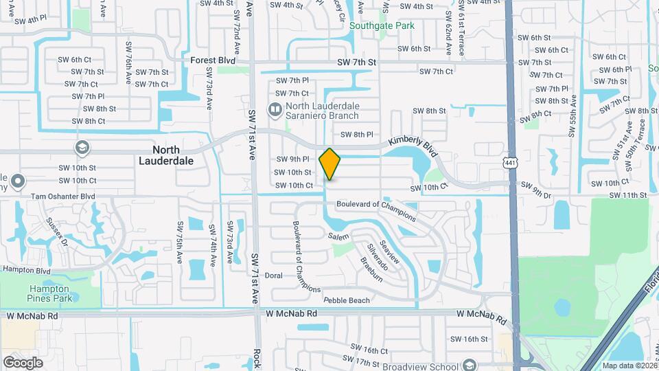 6603 SW 10th Ct Map and Location Details