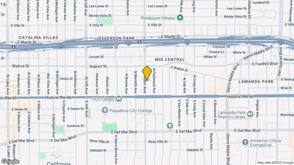 92-100 N Allen Ave Mapa y Detalles de la Ubicación