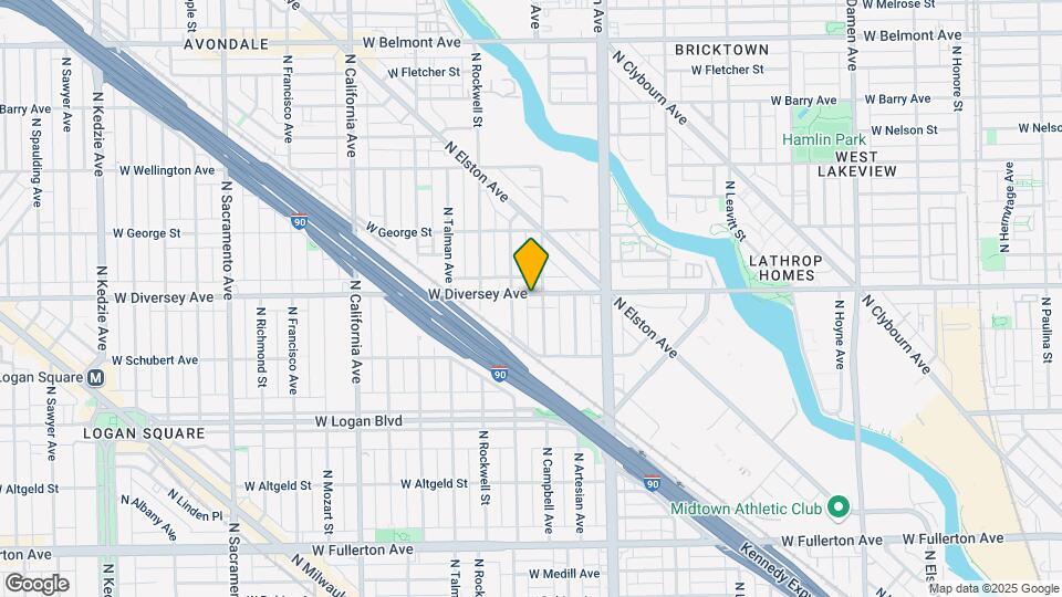 2509 W Diversey Ave Map and Location Details