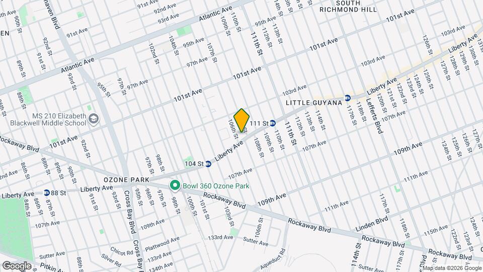 106-11 Liberty Ave Mapa y Detalles de la Ubicación