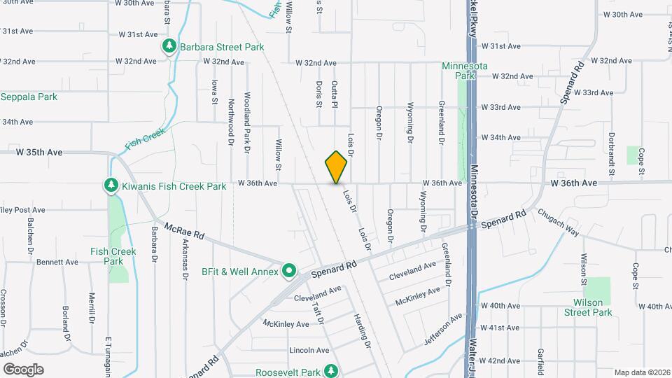 2020 W 36th Ave Map and Location Details