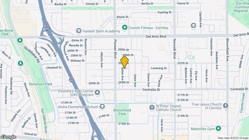 20732 Arline Ave Mapa y Detalles de la Ubicación