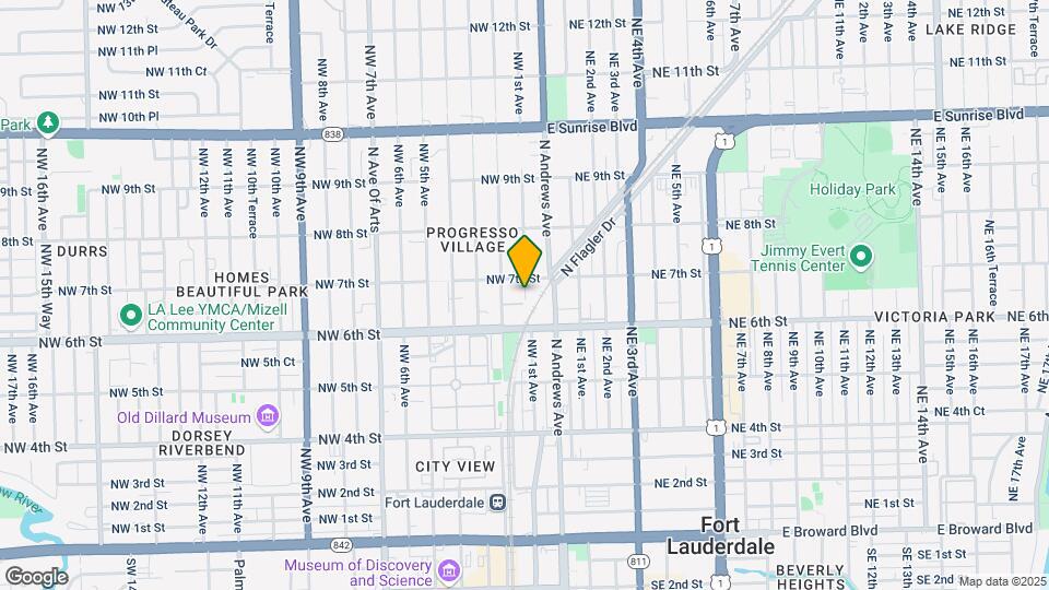 617 NW 1st Ave Map and Location Details
