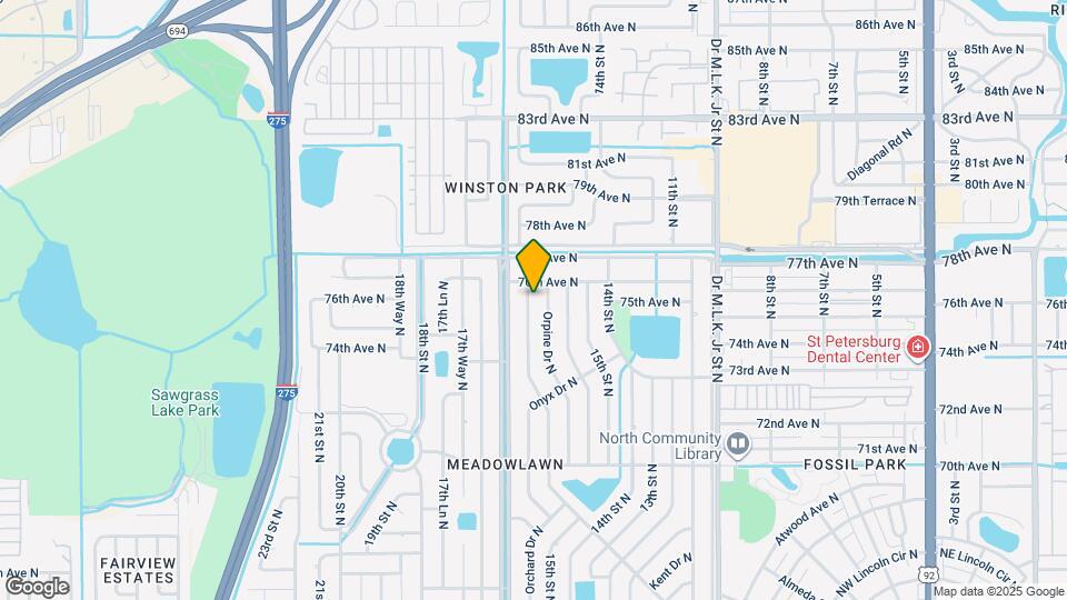 7563 Meadowlawn Dr N Map and Location Details