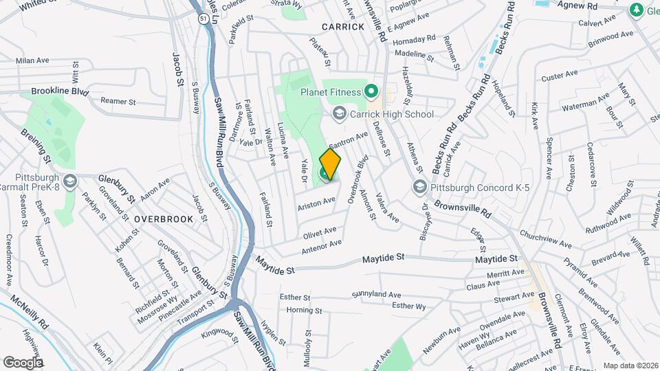 413 Sinton Ave Map and Location Details