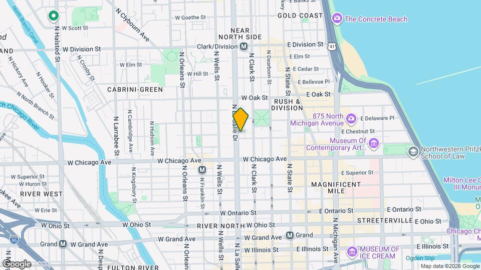 851 N La Salle Dr, Unit 1707 Map and Location Details