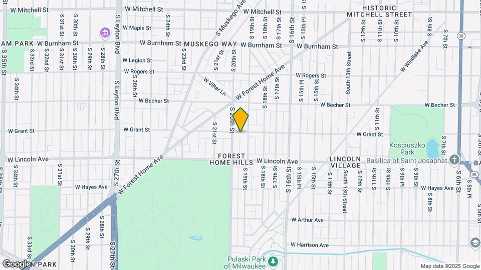 1921 W Grant St, Unit lower Map and Location Details