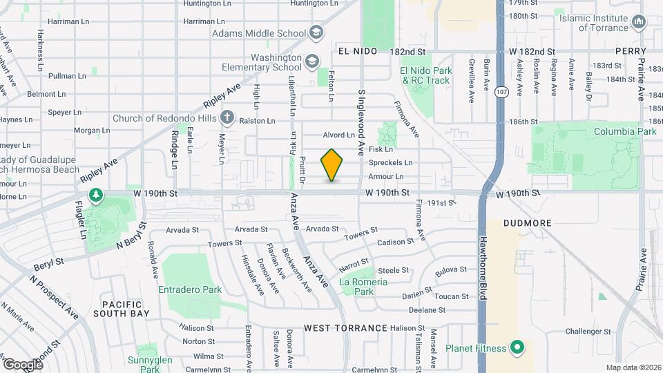 2521 190th St, Unit ADU Map and Location Details