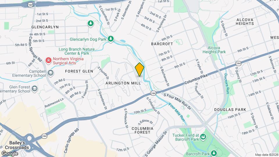 824 S Arlington Mill Dr, Unit 202 Map and Location Details