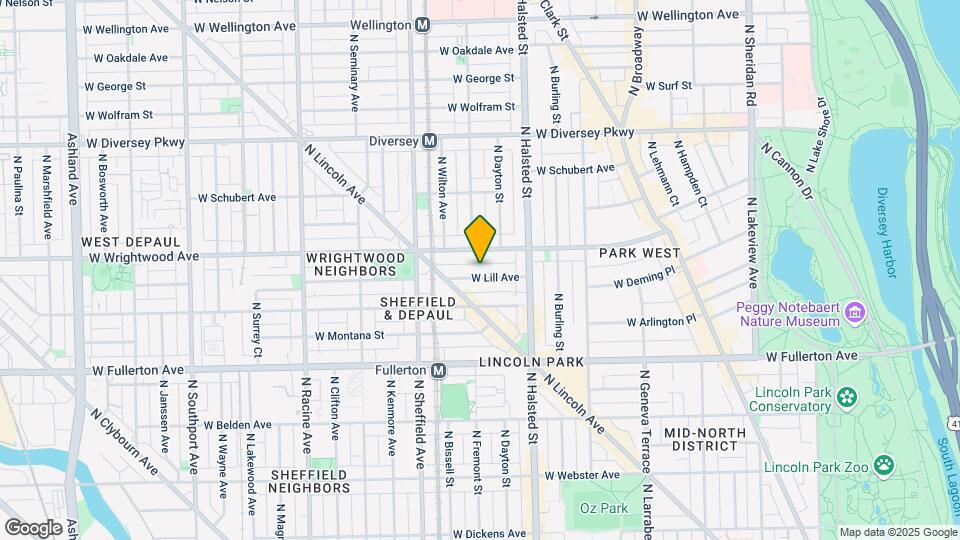 852 W Lill Ave Map and Location Details