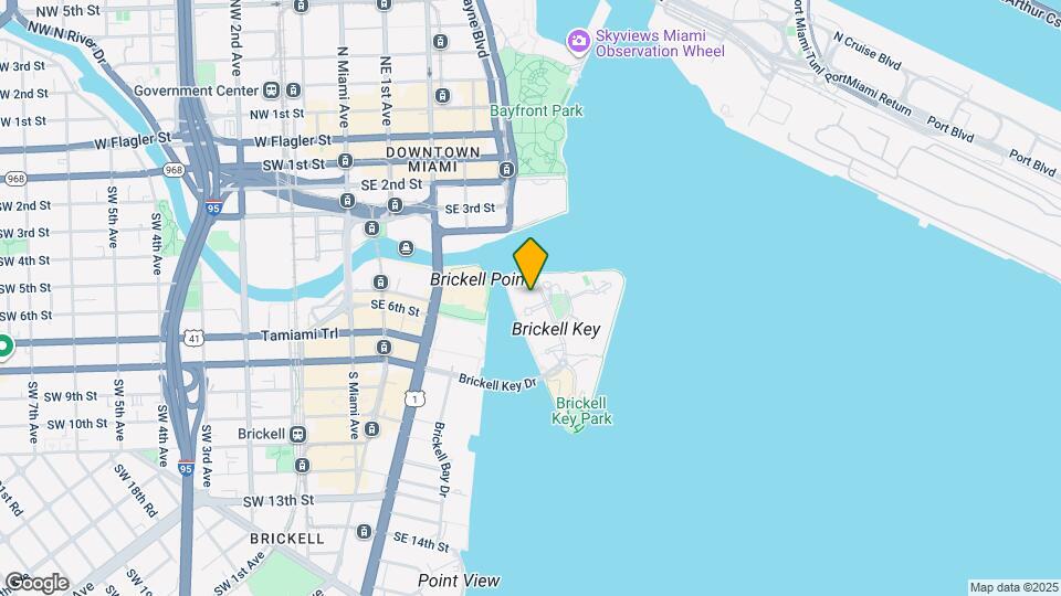 801 Brickell Key Blvd, Unit 2707 Map and Location Details