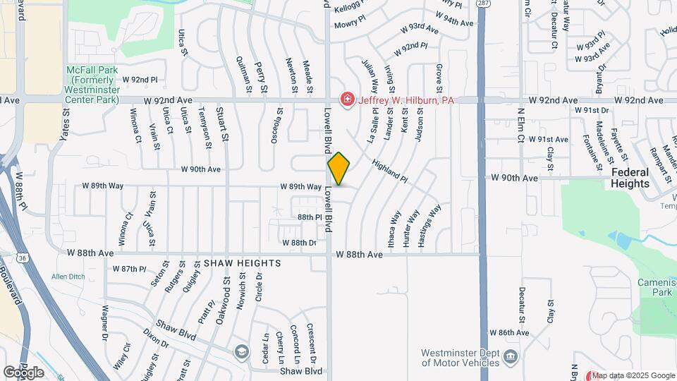 3560 W 89th Pl Map and Location Details