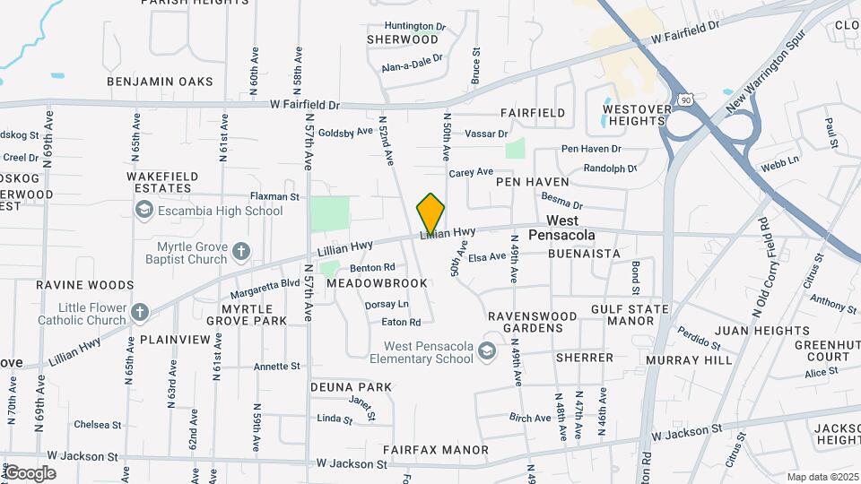 5015 Lillian Hwy Mapa y Detalles de la Ubicación