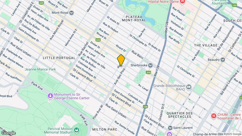 3770 Henri-Julien Av Map and Location Details