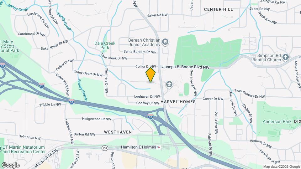 2566 Hightower Ct NW, Unit Basement Mapa y Detalles de la Ubicación