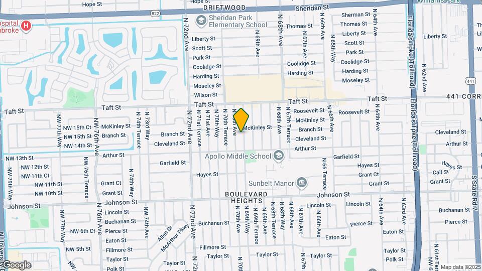 1420 N 69th Way Map and Location Details