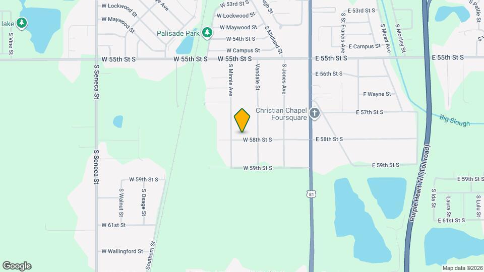 406 W 58th St S Map and Location Details